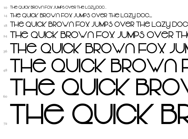 Vonique 64 font waterfall